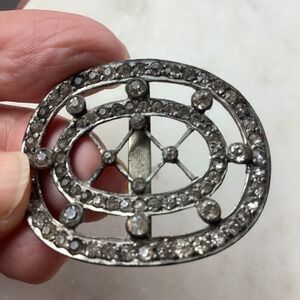 Antique Fishel Nessler FN Co Art Deco Rhinestone Buckle Shoe Clip